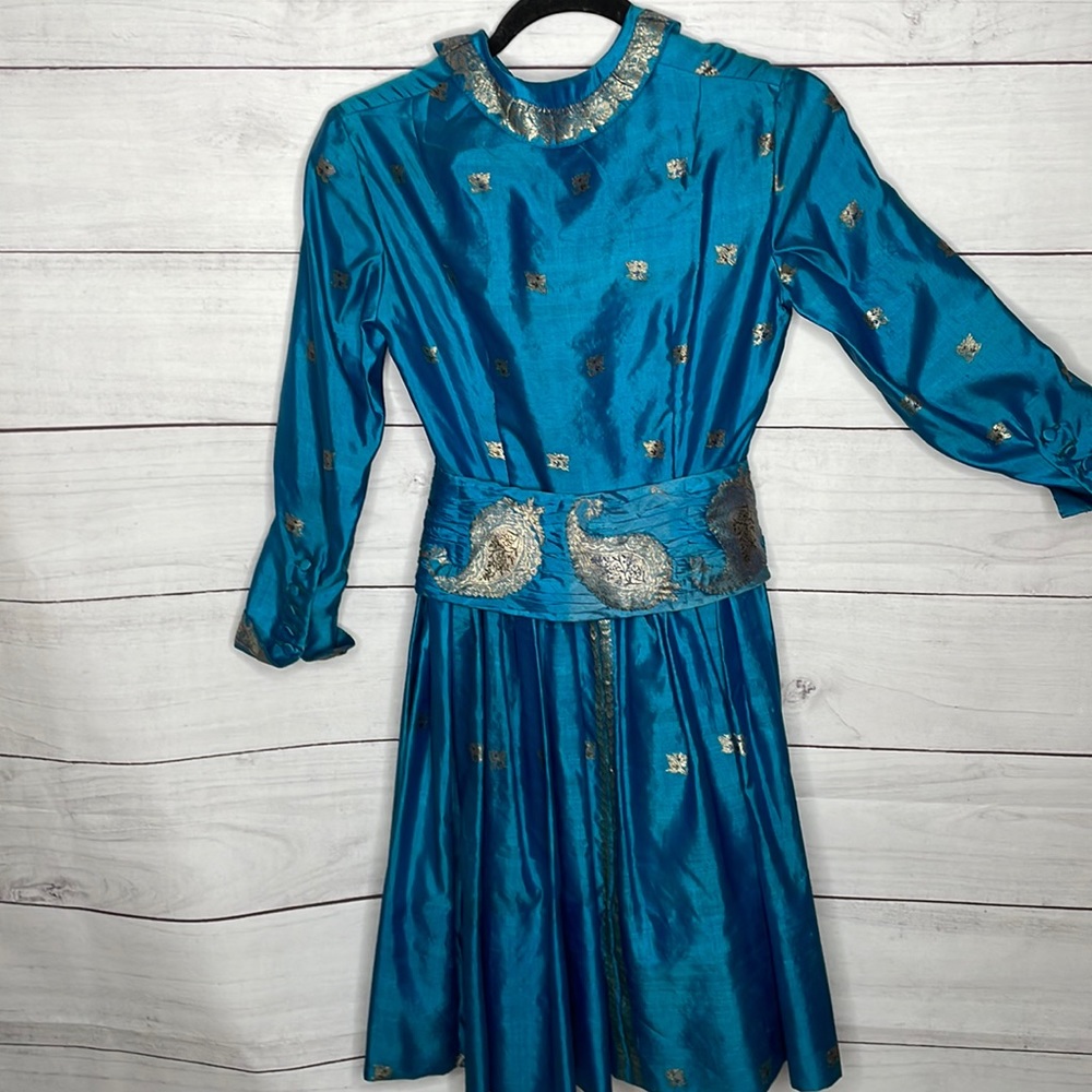 Vintage Evelyn M Foster Originals Silk Brocade Dress Excellent Cond. Size Small